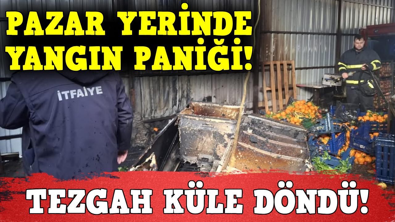 Sinop’ta pazar tezgahı küle döndü
