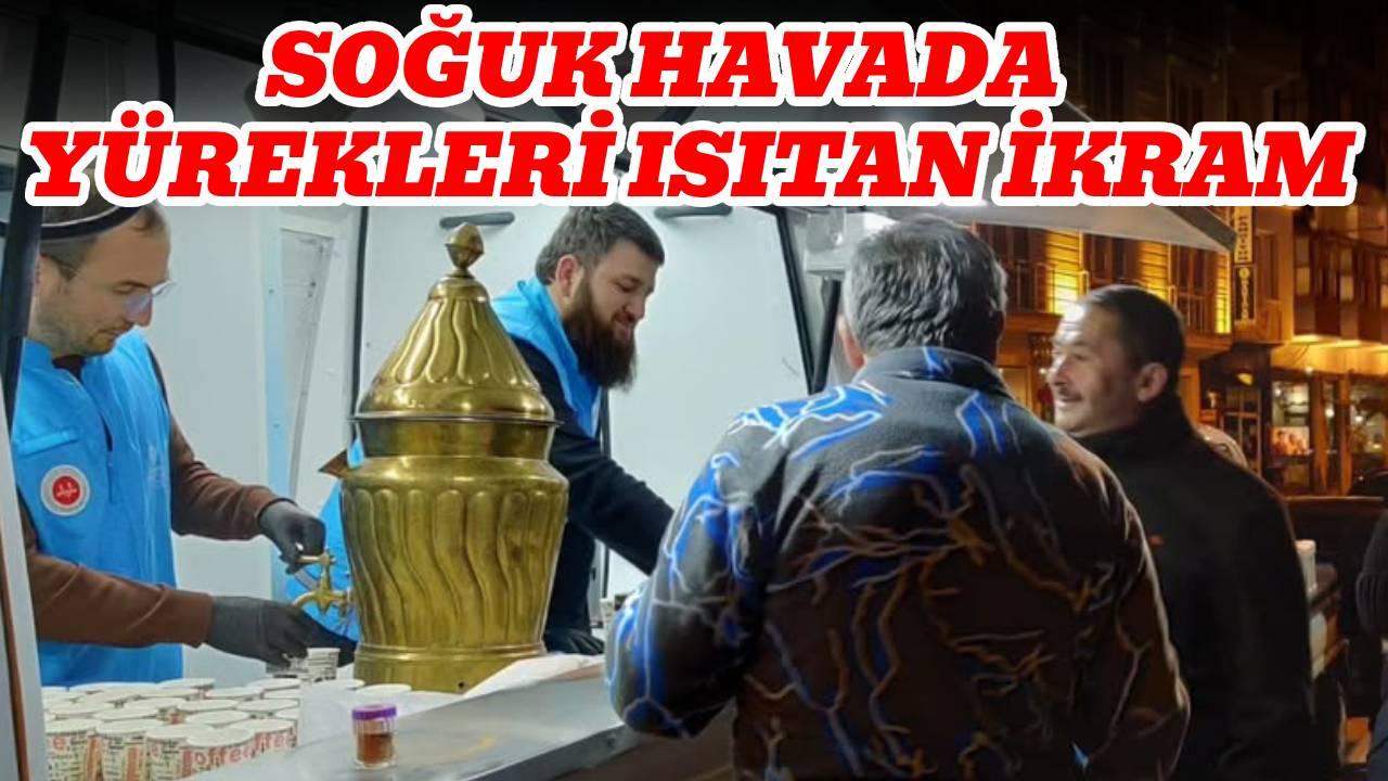 Sinop'ta Teravih Sonrası İçleri Isıtan İkram