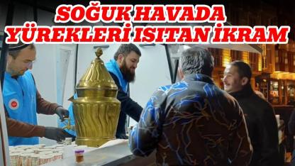 Sinop'ta iç ısıtan ikram: Teravih çıkışı salep sürprizi