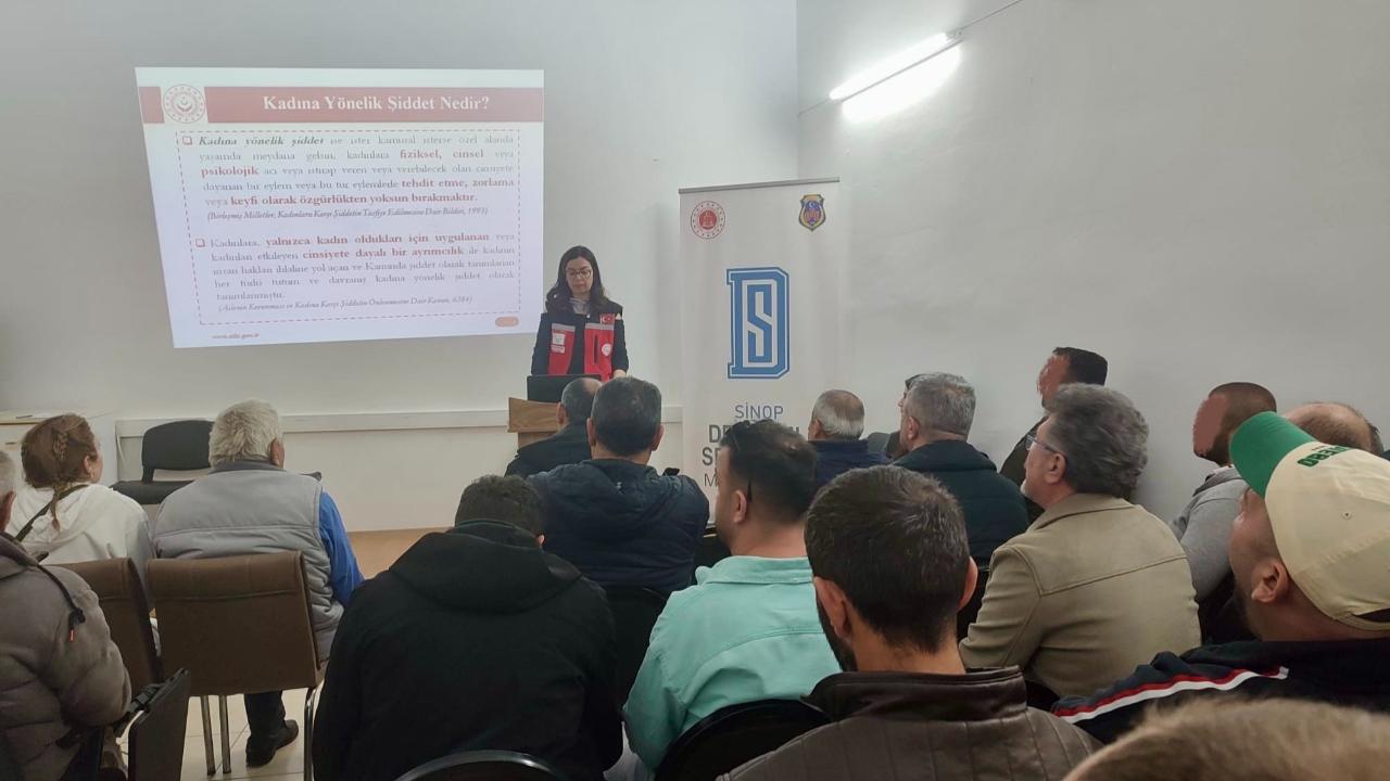 Sinop'ta yükümlülere kadına yönelik şiddet semineri