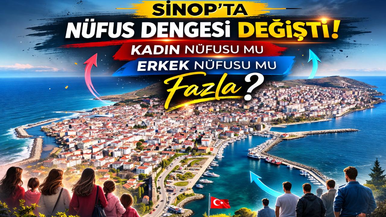 Sinop'un erkek ve kadın nüfusu açıklandı