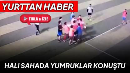 Stres atmak için gittikleri halı saha maçında yumruklar konuştu
