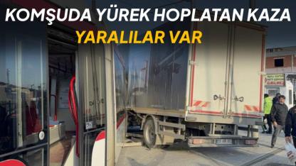 Tramvay ile kamyon çarpıştı: 3 yaralı