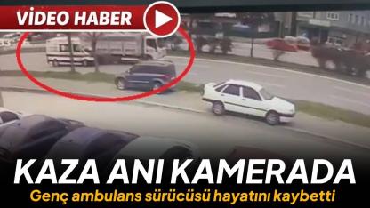 Vakaya giden ambulansın kaza anı kamerada: 1 ölü, 3 yaralı