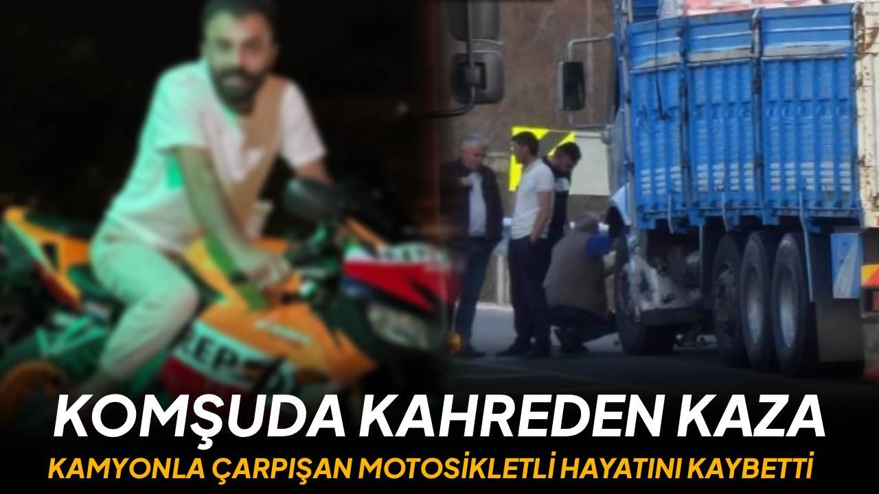 Virajı alamayan motosiklet kamyonla çarpıştı: 1 ölü