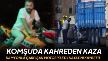 Virajı alamayan motosiklet kamyonla çarpıştı: 1 ölü