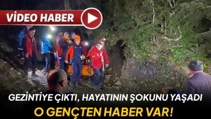 30 metrelik düşüşten sağ çıktı: Kayalıklara sıkışan gence nefes kesen operasyon