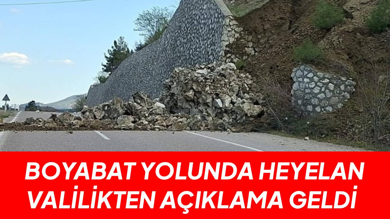 Boyabat yolunda heyelan: Valilikten açıklama geldi