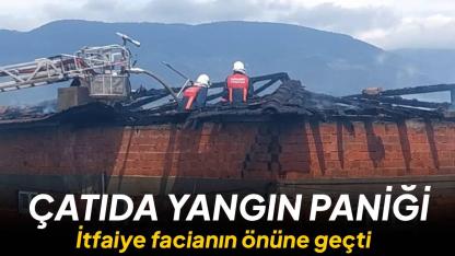 Boyabat’ta korkutan çatı yangını: Ekipler facianın önüne geçti