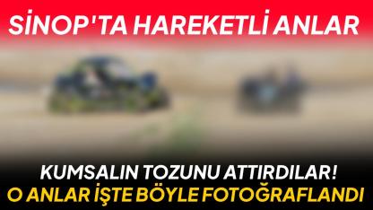 Kumsalda iki teker değil, sekiz teker: Görenler şaşkınlık yaşadı