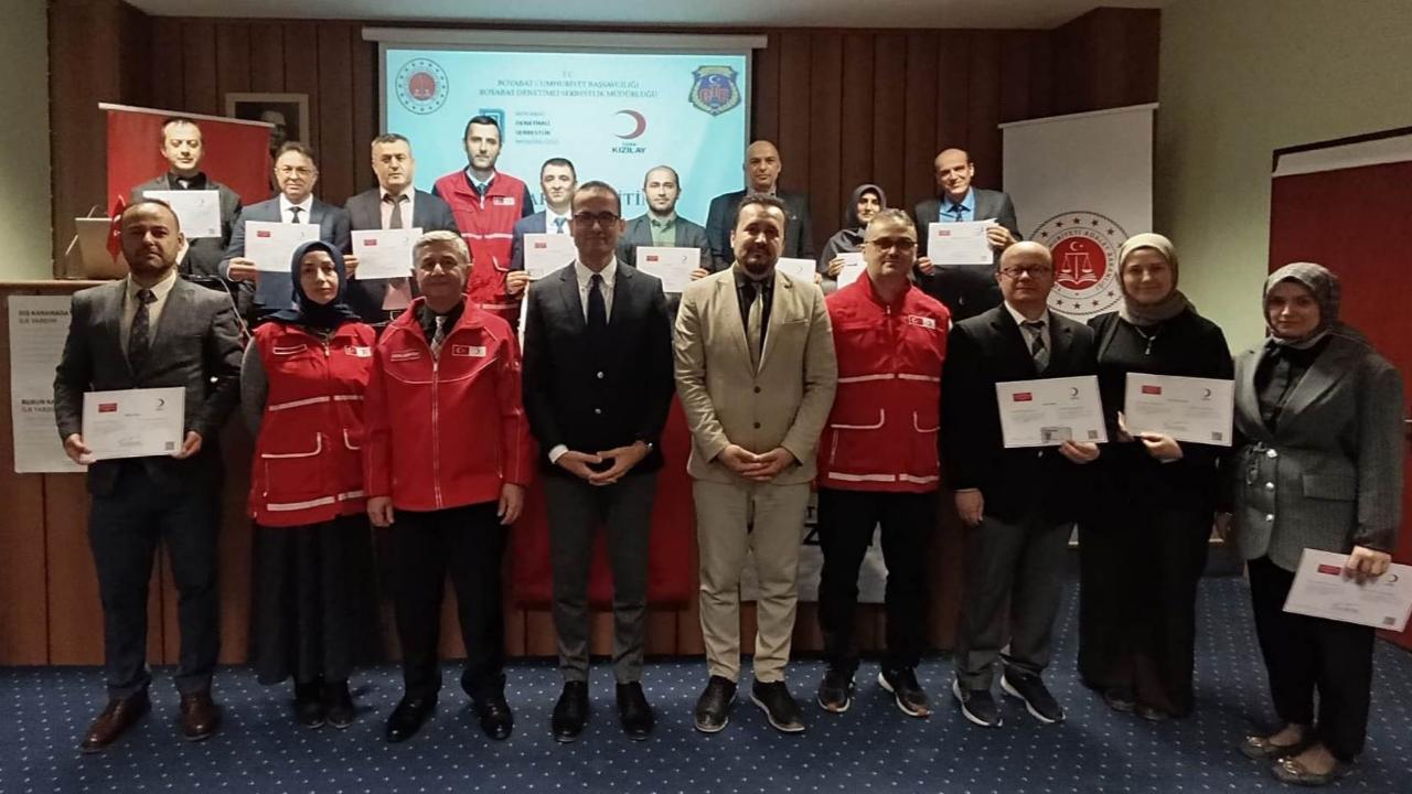 Denetimli Serbestlik personeli ilk yardımda uzmanlaştı