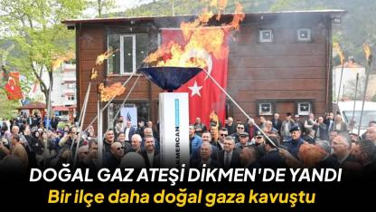 Dikmen'de doğal gaz dönemi başladı