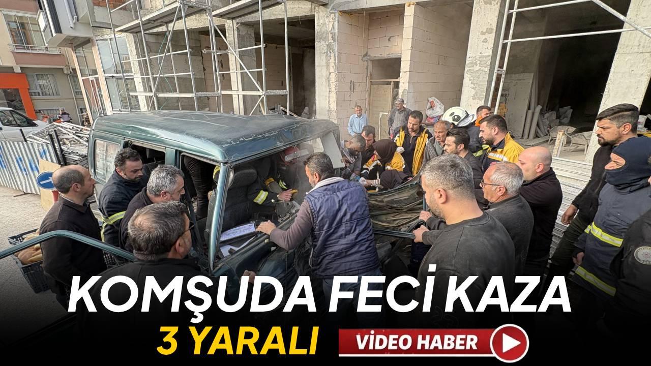 Ekmek taşıyan fırın araçları çarpıştı: 3 yaralı