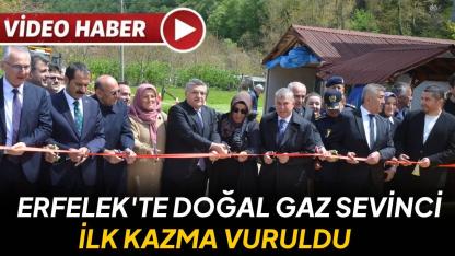 Erfelek’te tarihi gün: Doğalgaz için ilk kazma vuruldu