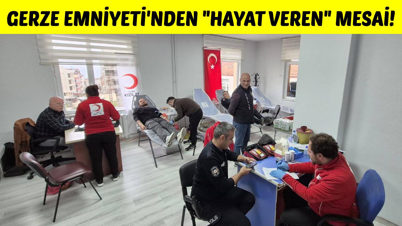 Gerze Emniyeti'nden Kızılay'a anlamlı destek