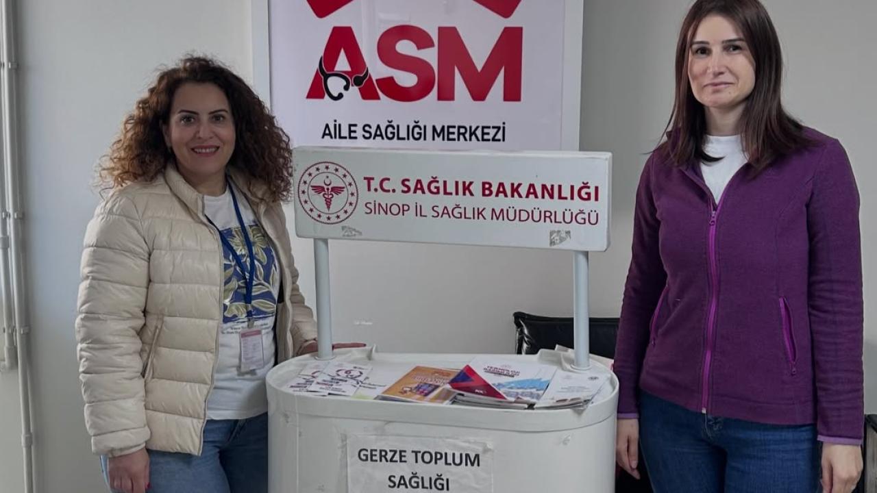 Gerze’de sağlık için farkındalık standı açıldı