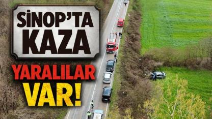Giresun’dan Sinop’a gelen aile kaza yaptı