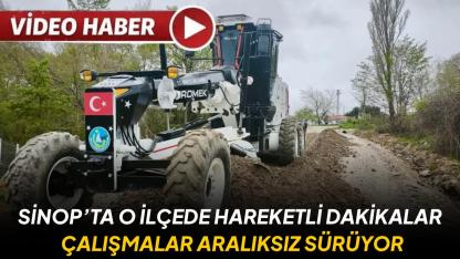 Grup yolunda asfalt öncesi yoğun mesai