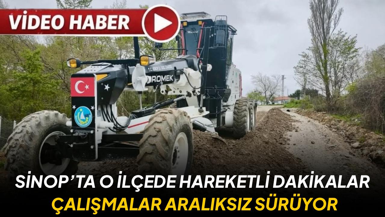 Grup yolunda asfalt öncesi yoğun mesai