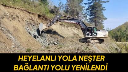 Heyelanlı yola kalıcı çözüm: Ekipler tamamladı