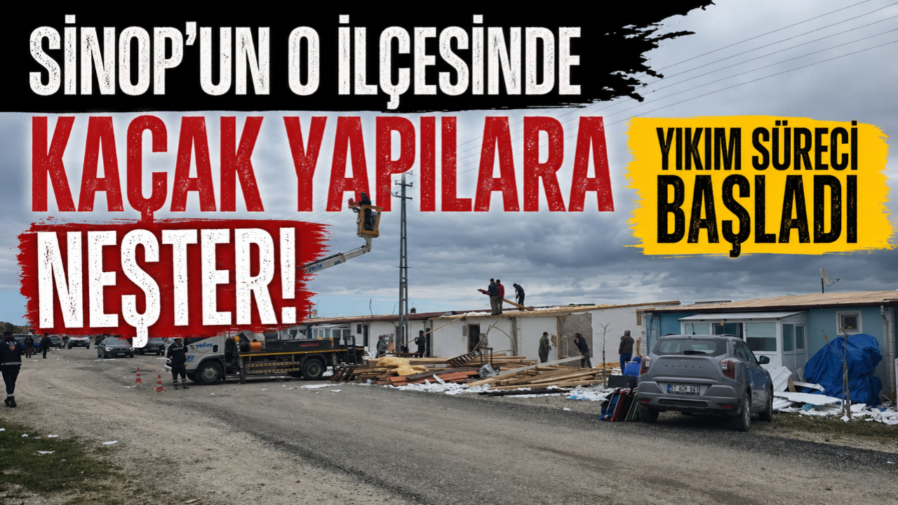 İlçede 104 kaçak yapı için yıkım ekipleri sahaya indi