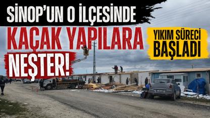 İlçede 104 kaçak yapı için yıkım ekipleri sahaya indi