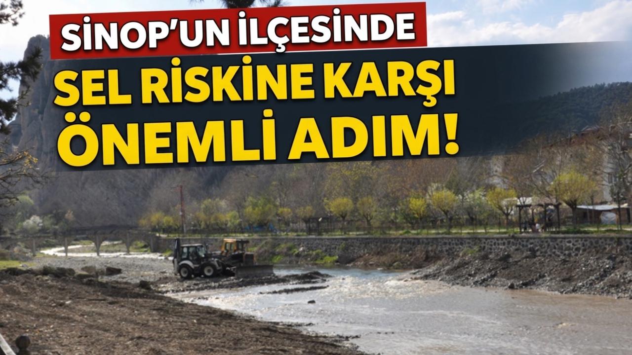 İlçede taşkın riskini azaltan çalışma