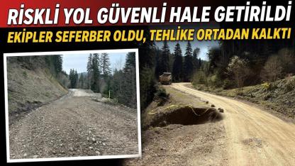 İnaltı yolundaki tehlikeye hızlı müdahale