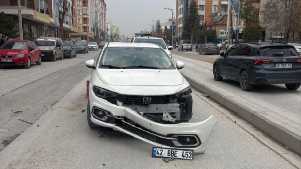 Karapınar’da otomobil ile motosiklet çarpıştı: 1 yaralı