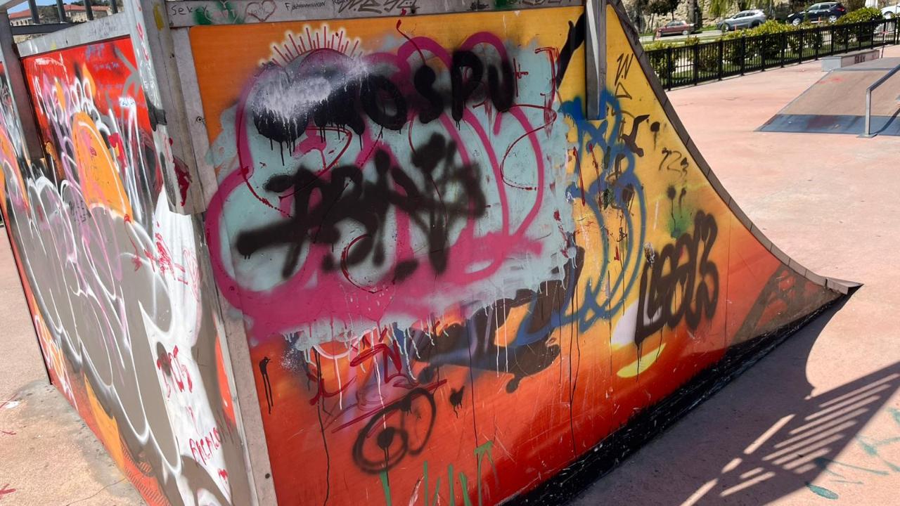 Kaykay parkı vandalizmin pençesinde