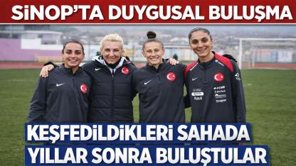 Keşfedildikleri yerde hocalarıyla kucaklaştılar