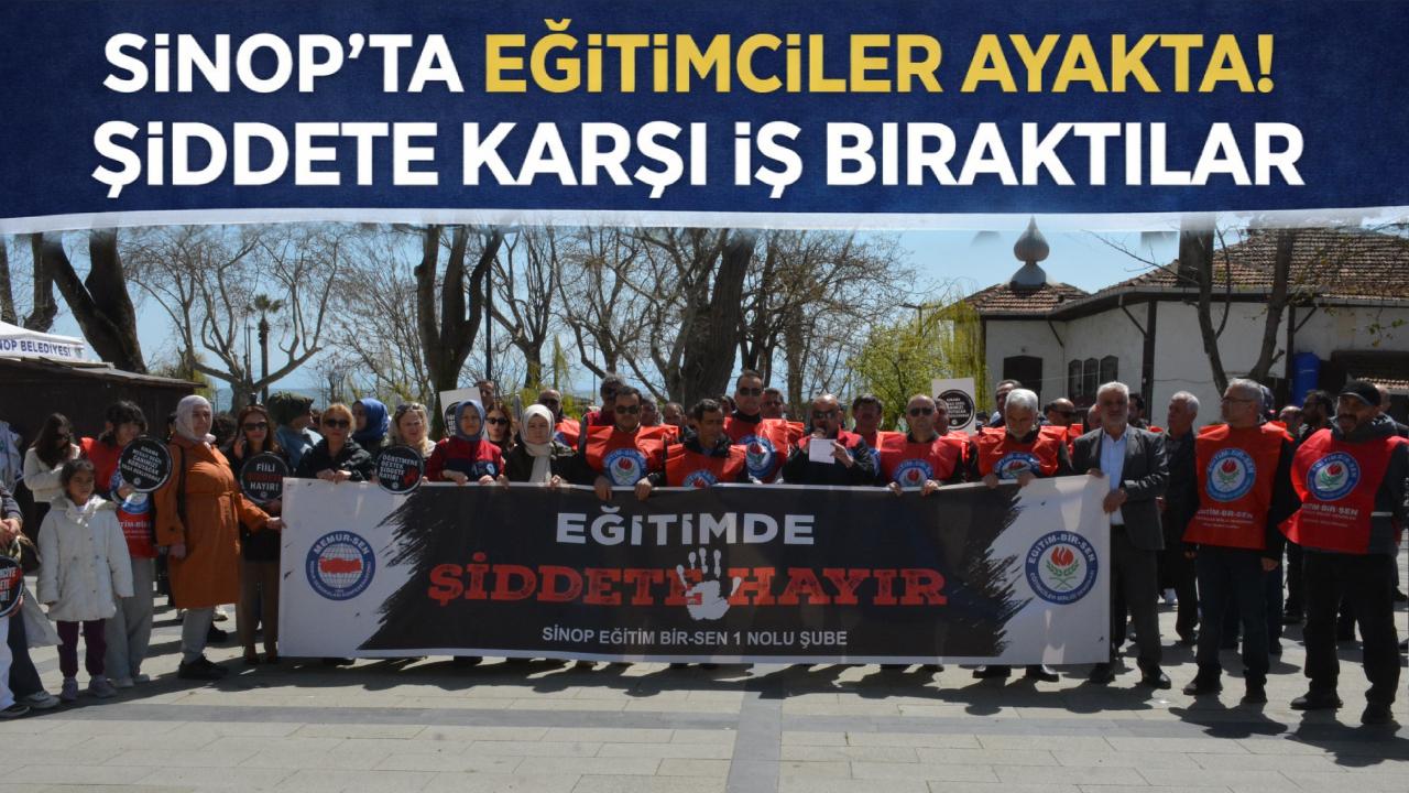 Memur-Sen ve Eğitim-Bir-Sen’den Sinop'ta iş bırakma eylemi