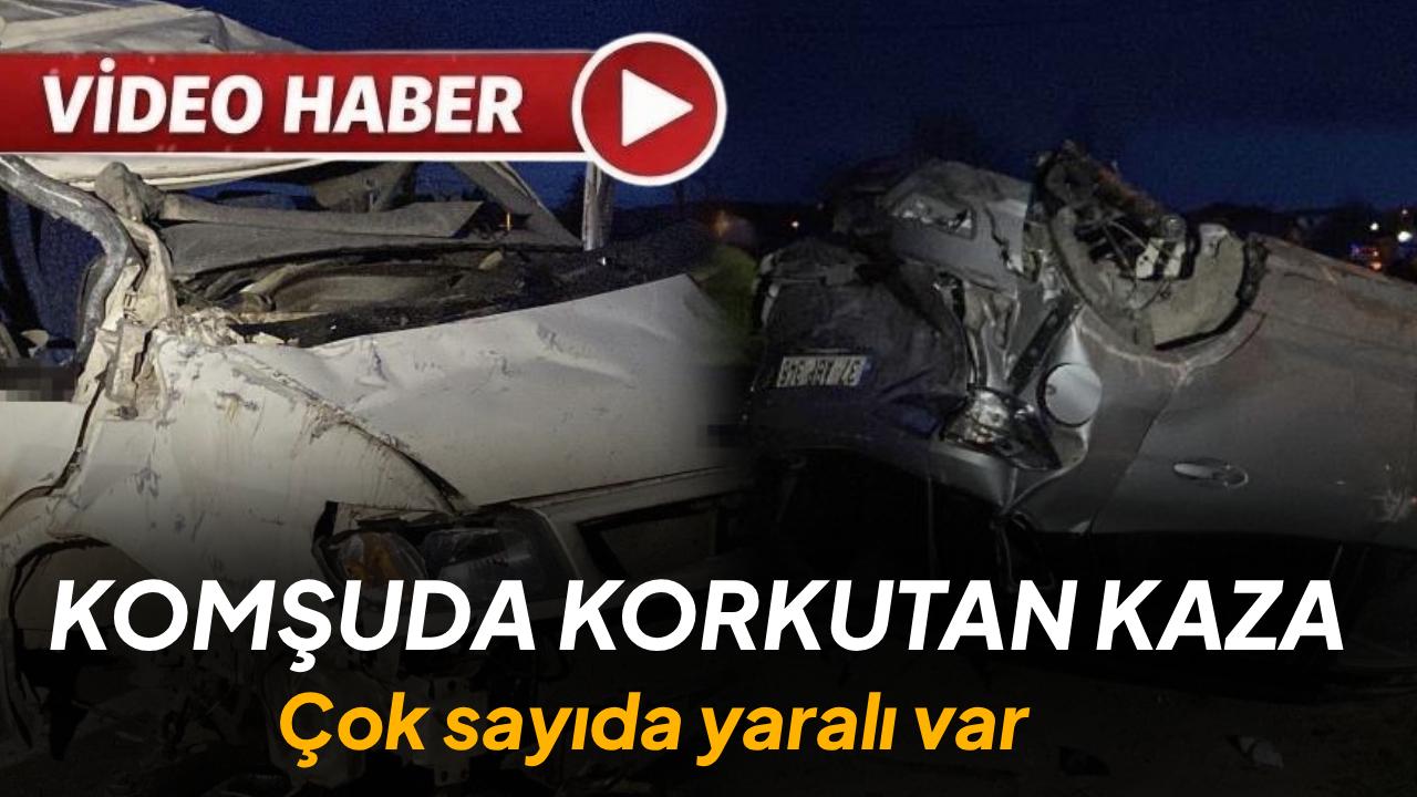 Minibüs ile hafif ticari araç çarpıştı: 7 yaralı