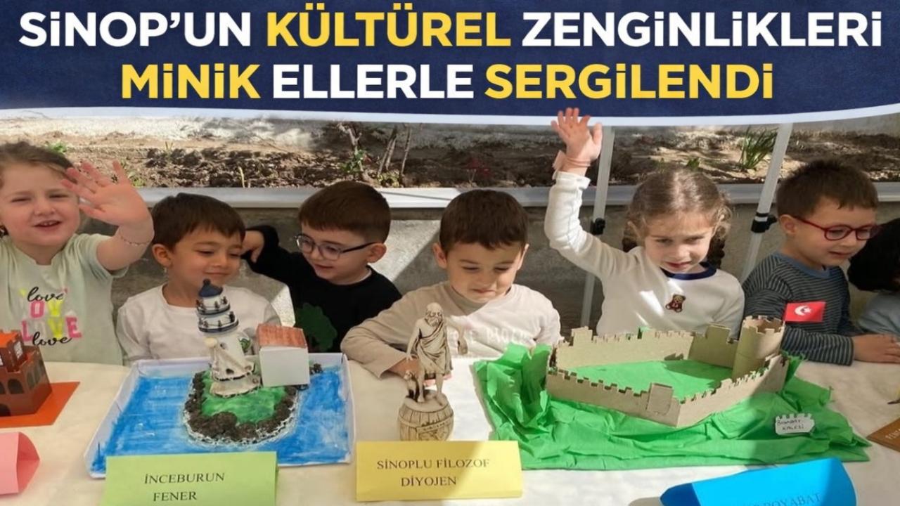 Minik öğrenciler Sinop'un kültürel değerlerini sergiyle tanıttı
