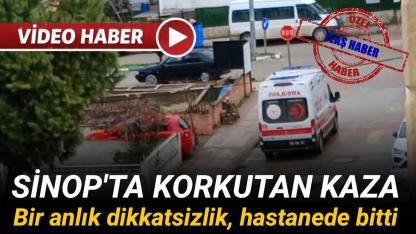 Motosikletten düşen kadın sürücü yaralandı