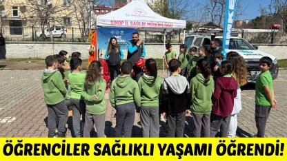 Türkeli'de öğrenciler sağlık konusunda bilgilendirildi