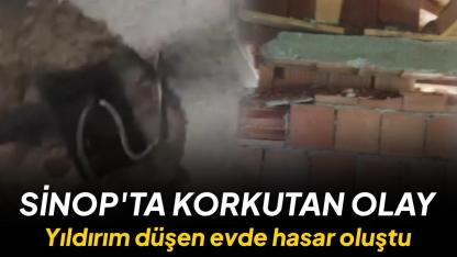 Yıldırım evi bu hale getirdi: duvarlar yıkıldı