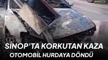 Kontrolden çıktı, direğe girdi: 1 hafif yaralı