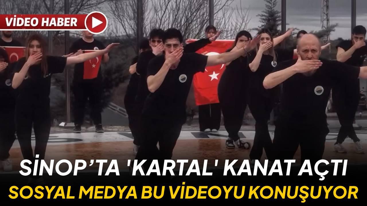 Sinop Üniversitesi’nden görsel şölen: Kartal dansı viral oldu
