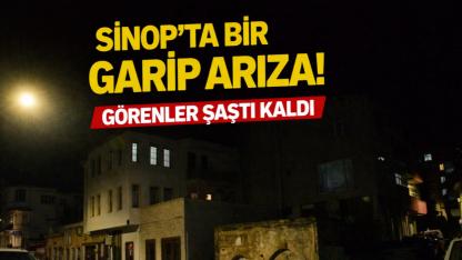 Sinop'ta sokak lambaları "S.O.S."  verdi