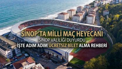 Sinop’ta tarihi maçın biletleri ücretsiz olacak: Sinop Valiliği'nden Milli Maç için bilet duyurusu