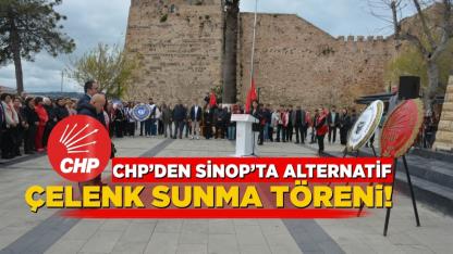 Sinop’ta CHP’den alternatif çelenk sunma töreni