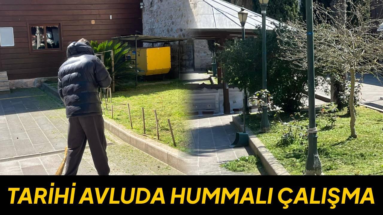 Sinop’ta tarihi camide bahar temizliği