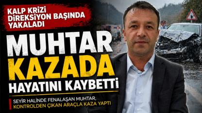 Kalp krizi geçiren muhtar kazada yaşamını yitirdi