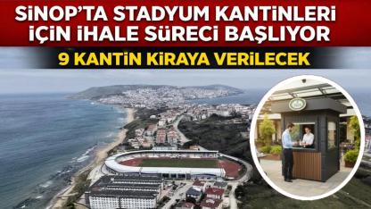 Sinop ekonomisine milli maç dopingi: 9 kantin kiralanacak