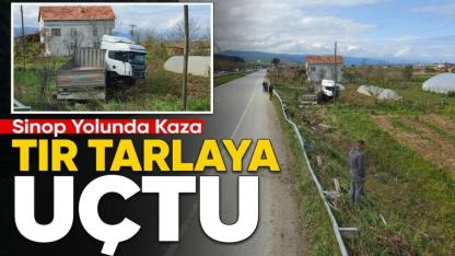 Sinop yolunda korkutan kaza:Sürücü yaralandı