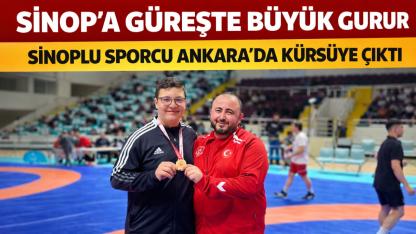 Sinop’a güreşte Türkiye derecesi geldi