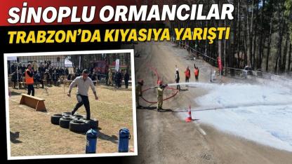 Sinoplu ormancılar, zorlu parkurlarda kıyasıya yarıştı