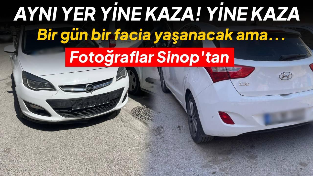 Sinop’ta aynı kavşakta yine kaza: 1 ayda 3 oldu