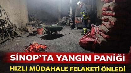 Sinop'ta baca yangını paniğe yol açtı
